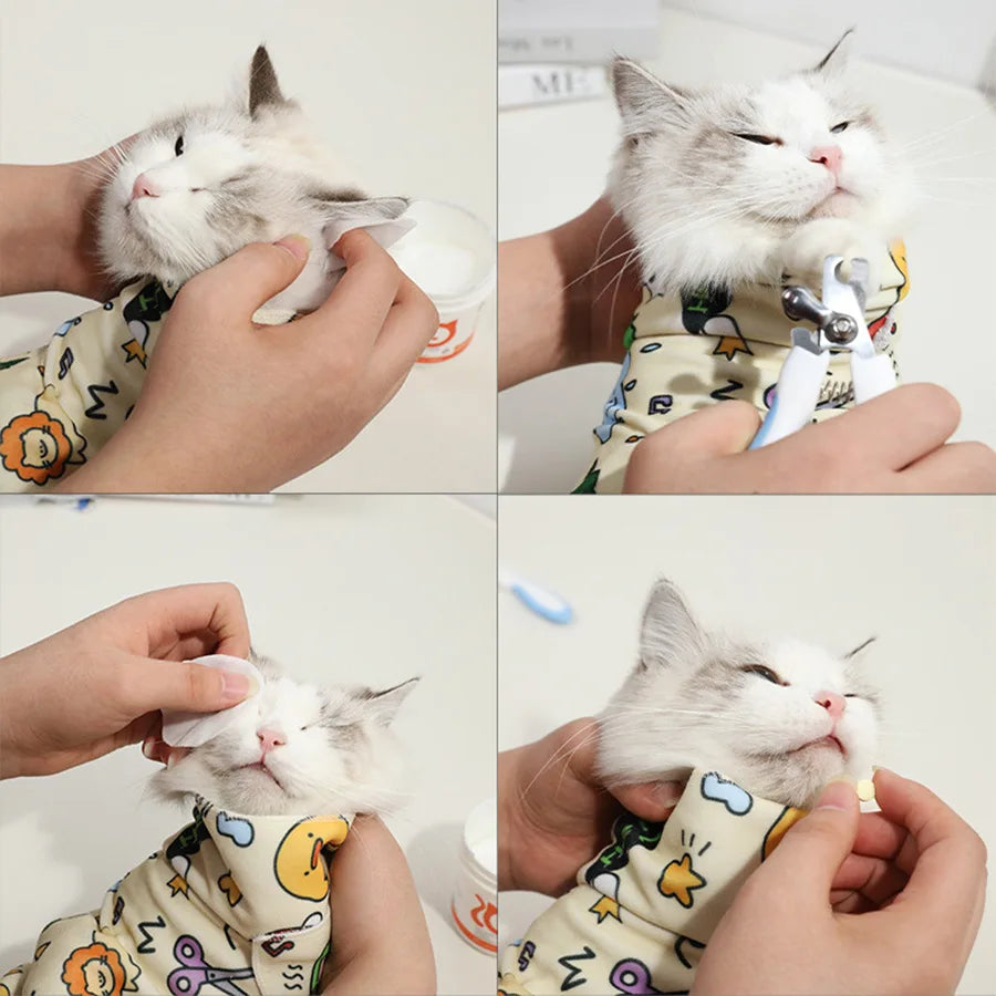 FW&D™ Cat Care Wrap – Gentle Restraint Blanket for Grooming & Medication