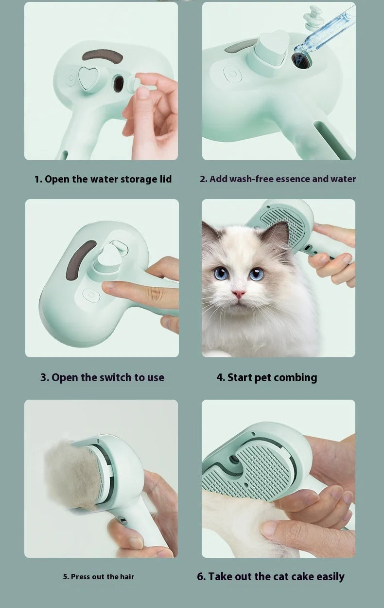 FW&D™ Pet Spray Grooming Comb – DeShedding & Styling Tool for Dogs and Cats