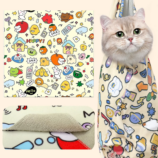 FW&D™ Cat Care Wrap – Gentle Restraint Blanket for Grooming & Medication